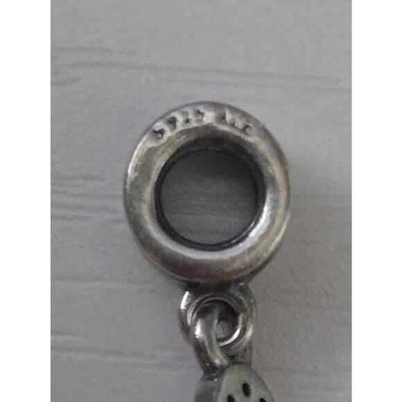 Pandora Interlocking Love Heart Sterling Silver Dangle Bead Charm 791242CZ - Picture 4 of 6